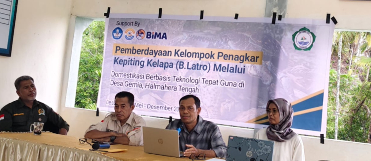 Peneliti Unkhair Coba Domestikasi Kepiting Kenari di Gemia Patani
